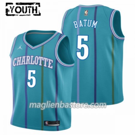 Maglia NBA Charlotte Hornet Nicolas Batum 5 Jordan Classic Edition Swingman - Bambino